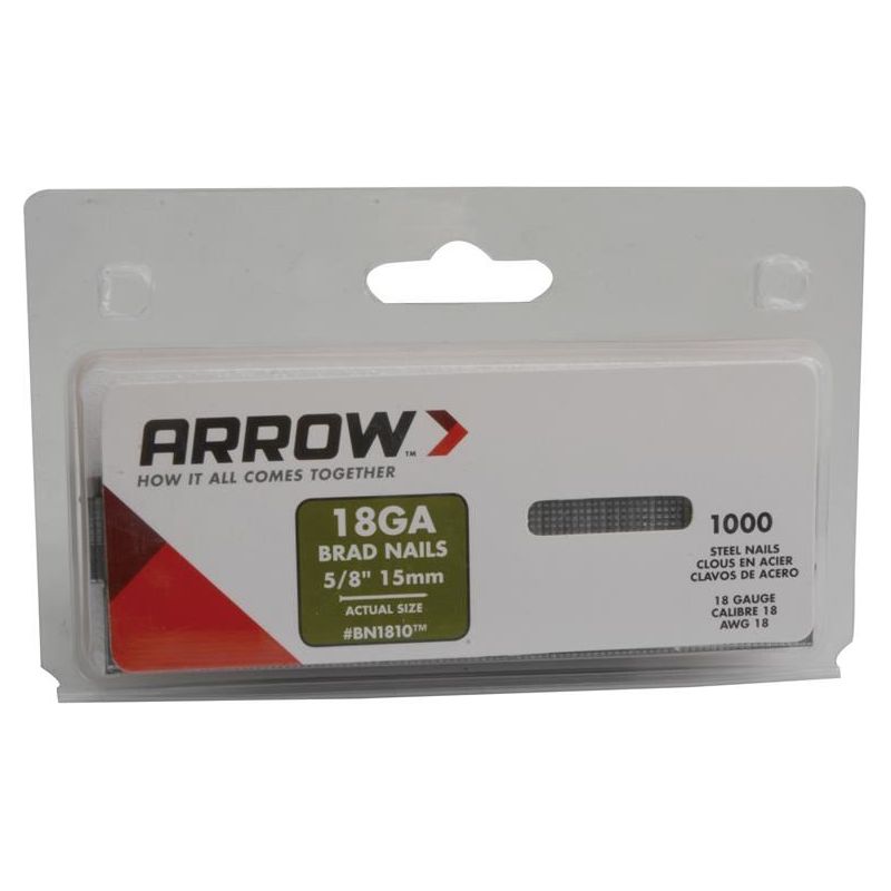 Arrow BN1810 Brad Nails 15mm (Pack 1000) Arrow - Dynamic Drive