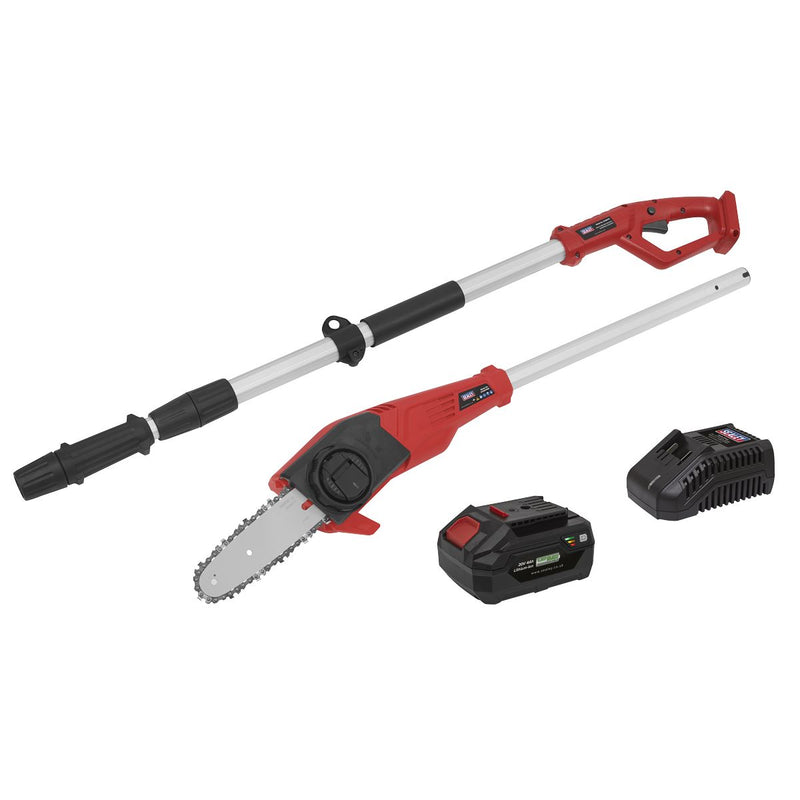 Sealey Telescopic Cordless 20cm Chainsaw Kit 20V 4Ah SV20 Series CP20VTP02 Sealey - Dynamic Drive