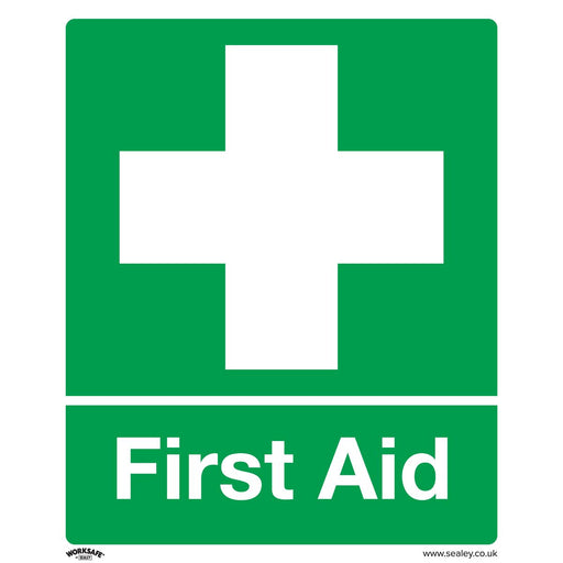 Sealey Safety Sign First Aid Rigid Plastic Pack of 10 SS26P10 Sealey - Dynamic Drive