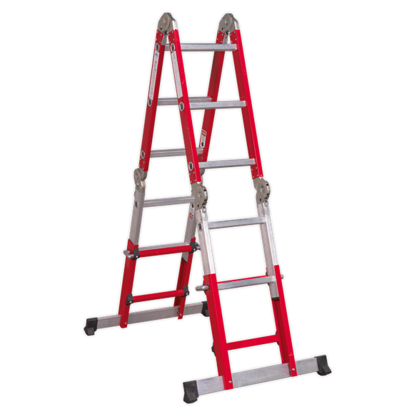 Sealey Aluminium Multipurpose Ladder EN 131 Adjustable Height AFPL2 Sealey - Dynamic Drive