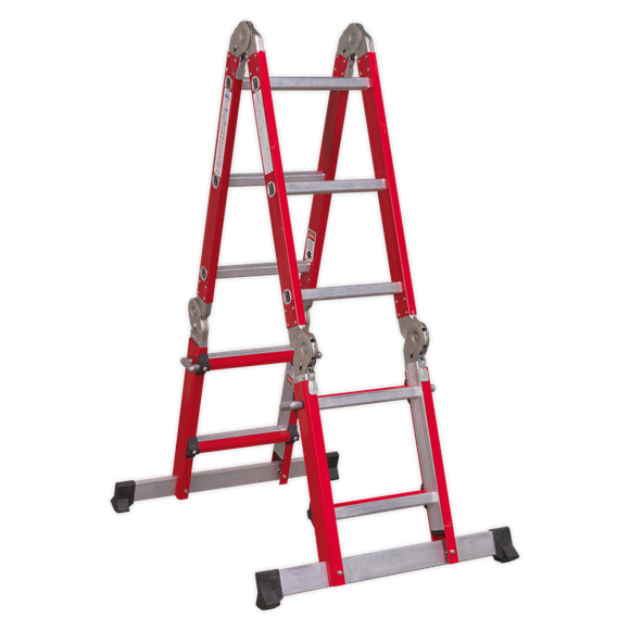 Sealey Aluminium Multipurpose Ladder EN 131 Adjustable Height AFPL2 Sealey - Dynamic Drive