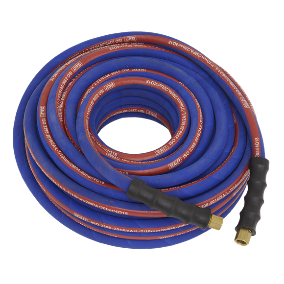 Sealey Air Hose 20m x8mm with 1/4"BSP Unions Extra Heavy-Duty AH20R Sealey - Dynamic Drive
