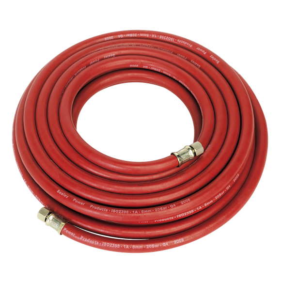 Sealey Air Hose 10m x8mm with 1/4"BSP Unions AHC10 Sealey - Dynamic Drive