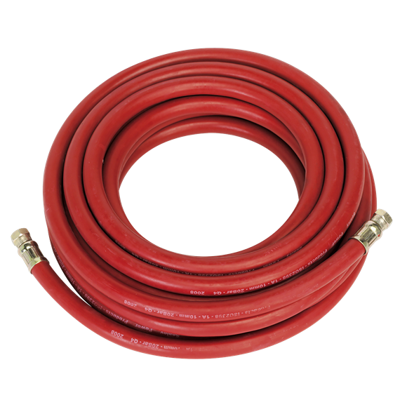 Sealey Air Hose 10m x10mm with 1/4"BSP Unions AHC1038 Sealey - Dynamic Drive