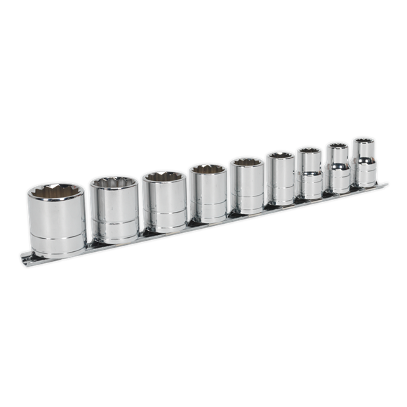 Sealey Socket Set 9pc 1/2"Sq Drive Whitworth AK2677 Sealey - Dynamic Drive