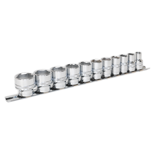 Sealey Socket Set 11pc 3/8"Sq Drive Lock-On 6pt Imperial AK2740 Sealey - Dynamic Drive