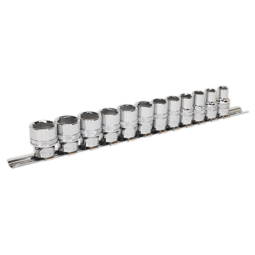 Sealey Socket Set 12pc 3/8"Sq Drive 6pt Deep WallDrive Metric AK2841 Sealey - Dynamic Drive