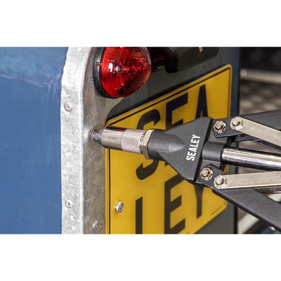 Sealey Long-Arm Riveter with Collection Bowl Heavy-Duty AK3981 Sealey - Dynamic Drive