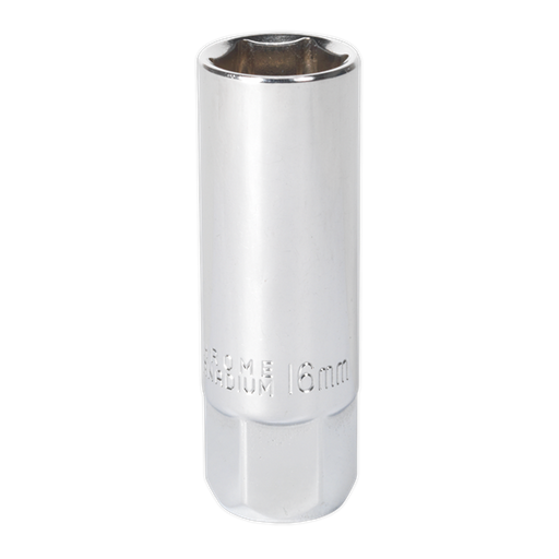 Sealey Spark Plug Socket 16mm 3/8"Sq Drive Magnetic AK654 Sealey - Dynamic Drive