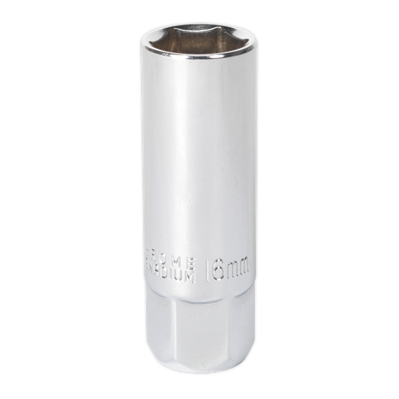 Sealey Spark Plug Socket 16mm 3/8"Sq Drive Magnetic AK654 Sealey - Dynamic Drive