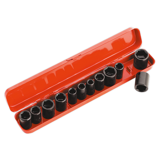 Sealey Impact Socket Set 12pc 3/8"Sq Drive Metric/Imperial AK682 Sealey - Dynamic Drive