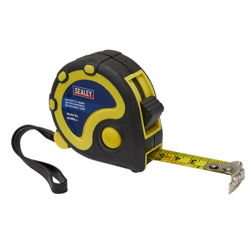 Sealey Rubber Tape Measure 3m(10ft) x 16mm Metric/Imperial AK988 Sealey - Dynamic Drive