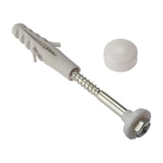 Forgefix W.C. Fixing Kit White Cap M6 x 80mm (1 Pair) ForgeFix - Dynamic Drive