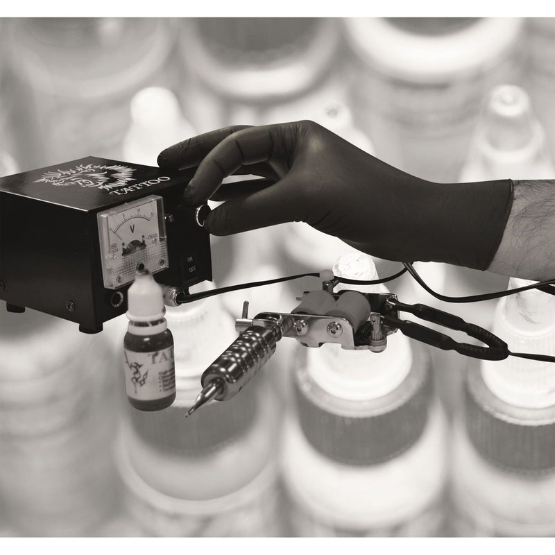 10x Bodyguards Powder Free Black Nitrile Disposable Gloves XL Box of 100 Tattoo Bodyguard - Dynamic Drive