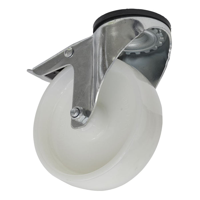 Sealey Castor Wheel Bolt Hole Swivel with Total Lock125mm SCW4125SBL Sealey - Dynamic Drive