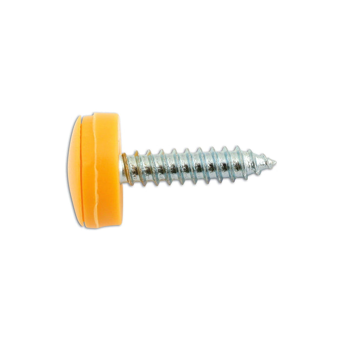 Connect Number Plate Security Screws 6 x 20mm Yellow Cap 100pc 30634 Tool Connection - Dynamic Drive