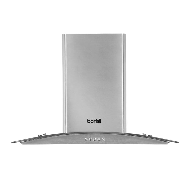 Baridi Curved Glass Cooker Hood Carbon Filters & LED Lights 60cm Stainless Steel Baridi - Dynamic Drive