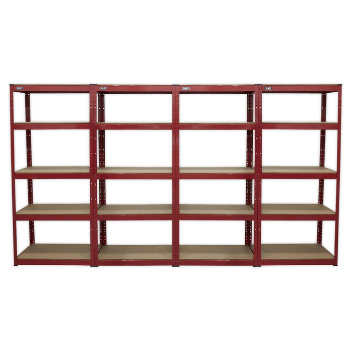 Sealey Racking Unit with 5 Shelves 150kg Capacity Per Level - Set of 4 Sealey - Dynamic Drive