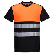 Portwest Pw3 Hi-Vis Cotton Comfort Class 1 T-Shirt S/S PW311BKYXXXL Portwest - Dynamic Drive