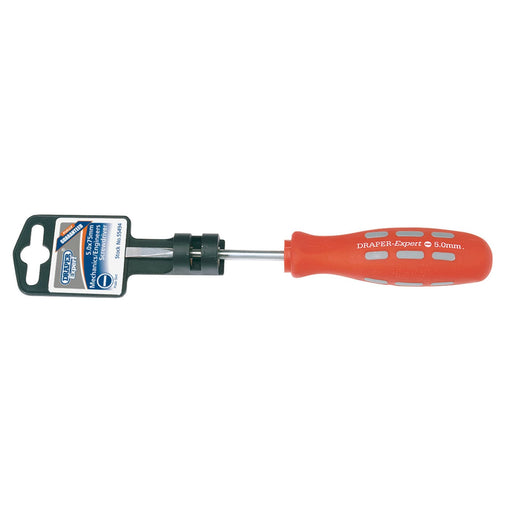 Draper Plain Slot Parallel Tip Mechanic's Screwdriver, 5 x 75mm 55494 Draper - Dynamic Drive