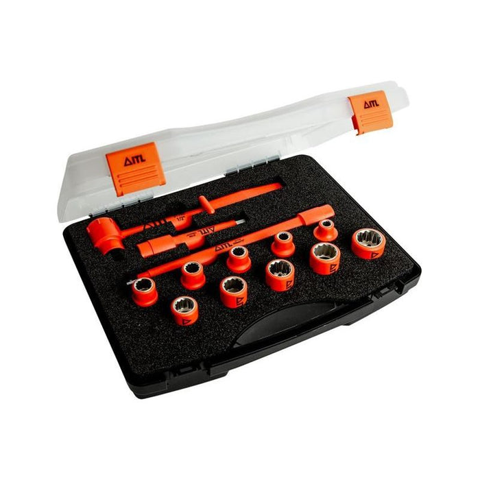 Itl Insulated Insulated 1/2in Drive Socket Set, 13 Piece ITL Insulated - Dynamic Drive