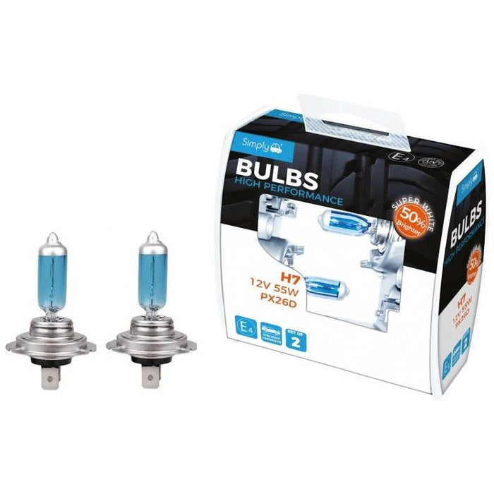 2x H7 Car Headlamp Upgrade Bulb 50% Brighter Headlight Simply - Dynamic Drive