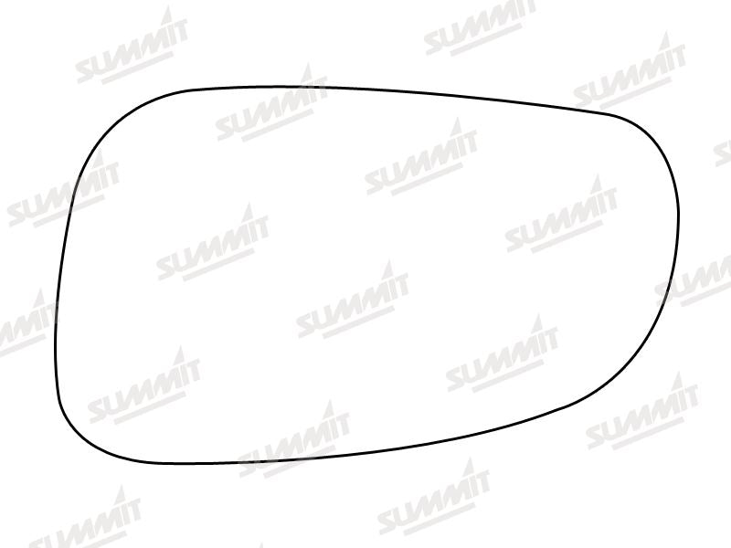 Summit Stick-On Standard Mirror Glass fits Volvo S60 V70 00 on LHS Summit - Dynamic Drive