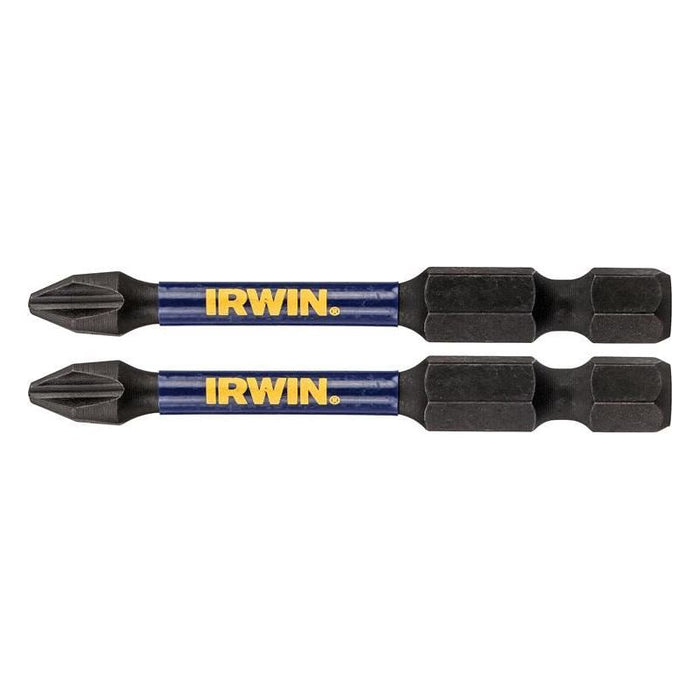 Irwin® Impact Pro Performance Screwdriver Bits PH2 57mm (Pack 2) IRWIN® - Dynamic Drive