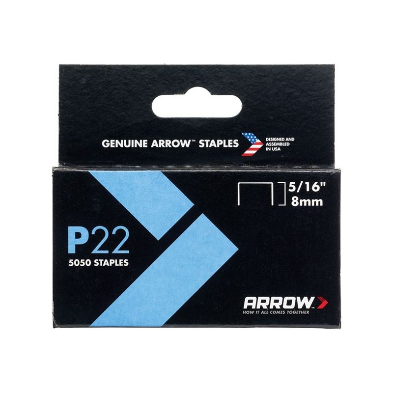 Arrow P22 Staples 8mm ( 5/16in) (Box 5050) Arrow - Dynamic Drive