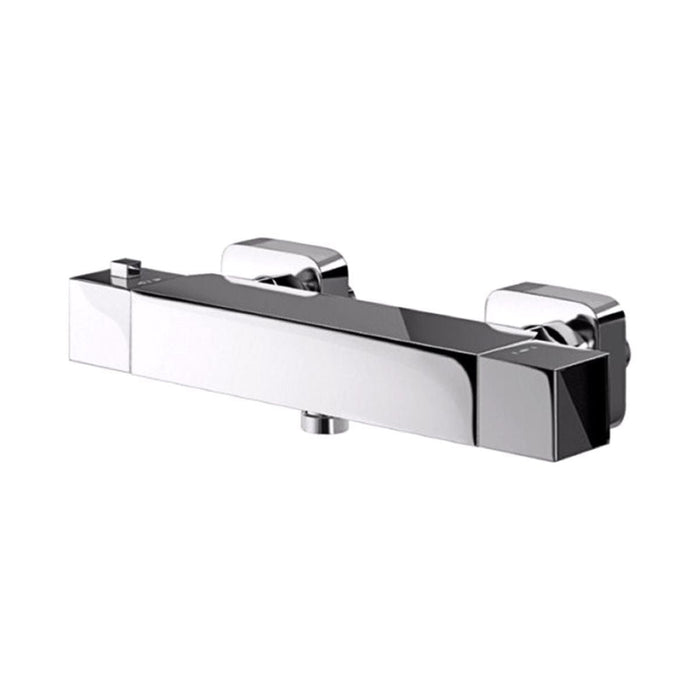 AG Horizontal Square Thermostatic Shower Mixer Valve Chrome Stylish Square Ch AG - Dynamic Drive