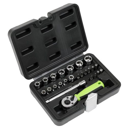 Sealey Socket Set 25pc 1/4"Sq Drive Metric S01233 Sealey - Dynamic Drive