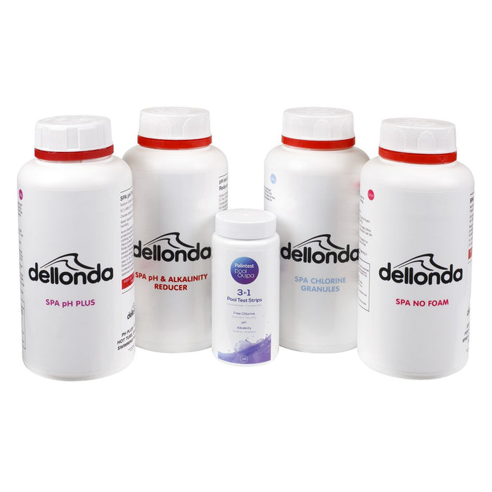 Dellonda Hot Tub/Spa Starter Kit - Chlorine pH Increaser Dry Acid Foam Down Dellonda - Dynamic Drive