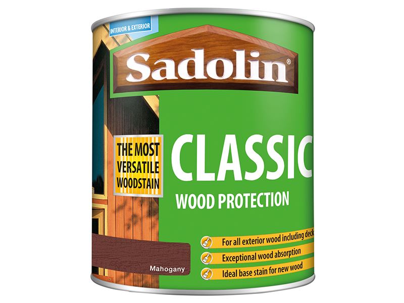 Sadolin Classic Wood Protection Mahogany 1 litre Sadolin - Dynamic Drive