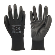 Silverline Black Palm Gloves M 8 Silverline - Dynamic Drive