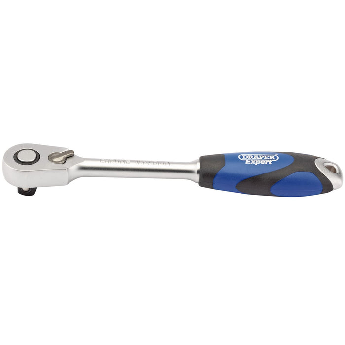 Draper 60 Tooth Micro Head Reversible Soft Grip Ratchet, 1/2" Sq. Dr. 26516 Draper - Dynamic Drive