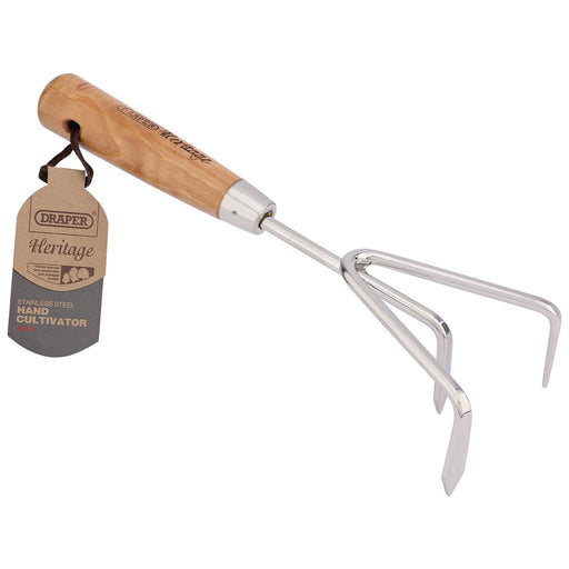 Draper Heritage Stainless Steel Hand Cultivator with Ash Handle 99026 Draper - Dynamic Drive