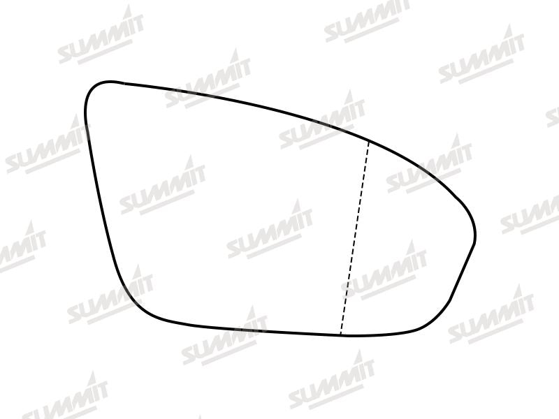 Summit Stick-On Standard Mirror Glass fits BMW 5 Series, M5, F10 & F18 13 On RHS Summit - Dynamic Drive