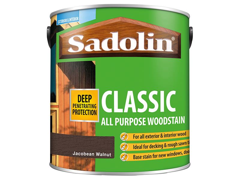 Sadolin Classic Wood Protection Jacobean Walnut 2.5 litre Sadolin - Dynamic Drive
