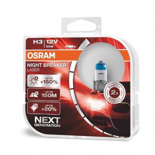 Osram Performance Bulbs - H3 Up To +150% More Brightness - (453) PK22 - NIGHT BREAKER LASER Osram - Dynamic Drive