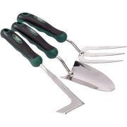 Draper Stainless Steel Heavy Duty Soft Grip Fork, Trowel and Weeder Set (3 Piece Draper - Dynamic Drive
