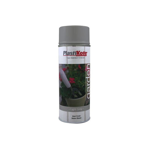 Plastikote Garden Colours Spray Paint Light Grey 400ml PlastiKote - Dynamic Drive
