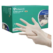 Bodyguards Powder Free White Latex Disposable Gloves Medium Box of 100 Bodyguard  - Dynamic Drive