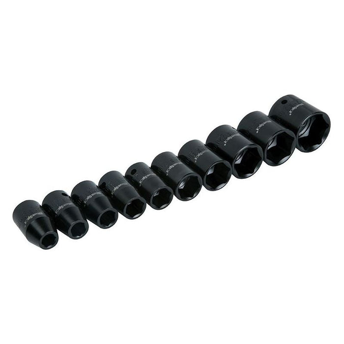 Bluespot Tools 1/2in Metric Impact Socket Set 9-27mm, 10 Piece BlueSpot Tools - Dynamic Drive