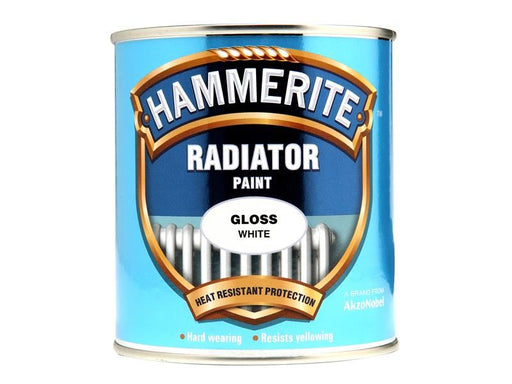 Hammerite Radiator Paint Gloss White 500ml Hammerite - Dynamic Drive