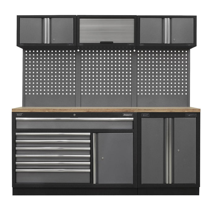 Sealey Superline Pro 2.04m Storage System Pressed Wood Worktop APMSSTACK11W Sealey - Dynamic Drive