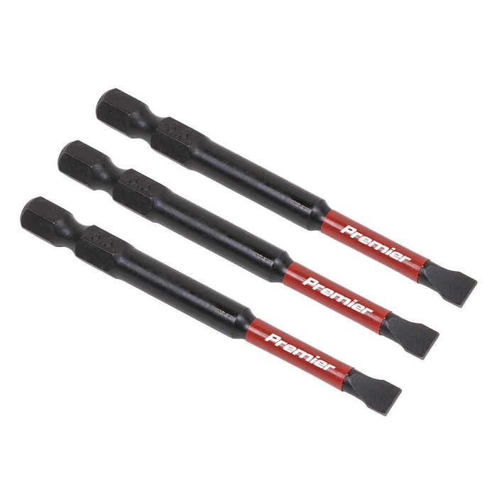 Sealey Slotted 5.5mm Impact Power Tool Bits 75mm 3pc AK8252 Sealey - Dynamic Drive