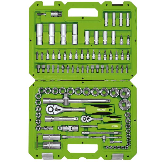 Draper Metric Socket Set, 1/4 8221; and 1/2 8221; Sq. Dr. (100 Piece) 55318 Draper - Dynamic Drive