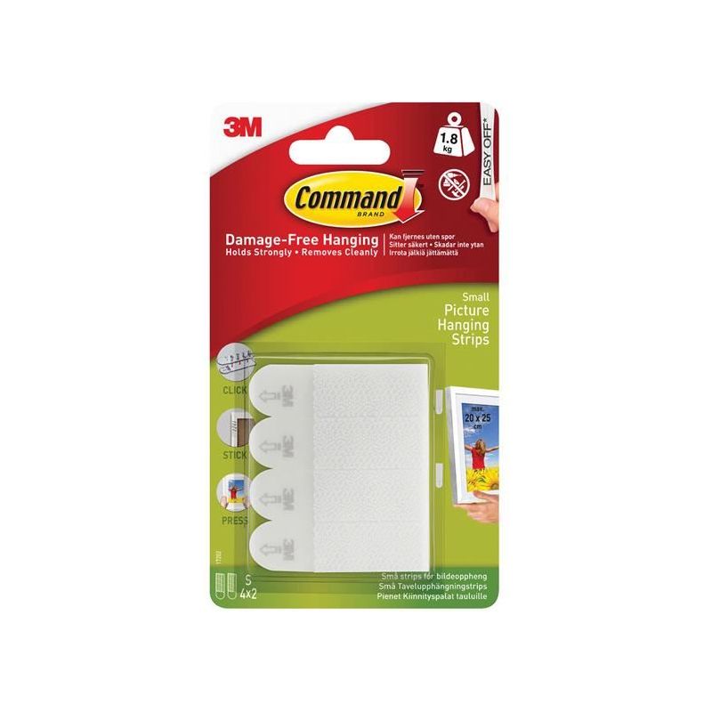 Command™ Picture Hanging Strips, Small (Pack 4) Command™ - Dynamic Drive