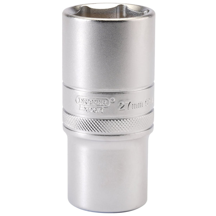 Draper 6 Point Metric Deep Socket, 1/2" Sq. Dr., 27mm 16657 Draper - Dynamic Drive