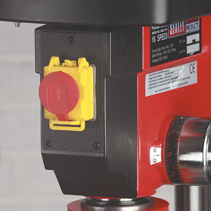 Sealey Radial Pillar Drill Floor 5-Speed 1620mm Height 550W/230V GDM1630FR Sealey - Dynamic Drive